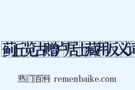 蓟丘览古赠卢居士藏用反义词是什么意思的图片